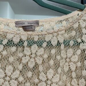 Gaynor Bomgard very Pale Pink Lace Women's Top, Poncho Style